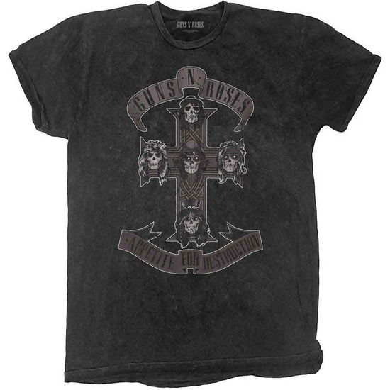 Cover for Guns N Roses · Guns N' Roses Kids T-Shirt: Monochrome Cross (Wash Collection) (11-12 Years) (T-shirt) [size 11-12yrs]