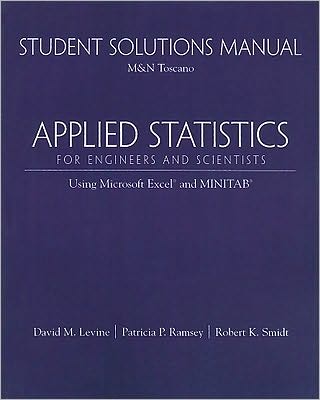 Cover for David Levine · Student Solutions Manual for Applied Statistics for Engineers and Scientists: Using Microsoft Excel &amp; Minitab (Paperback Book) (2001)