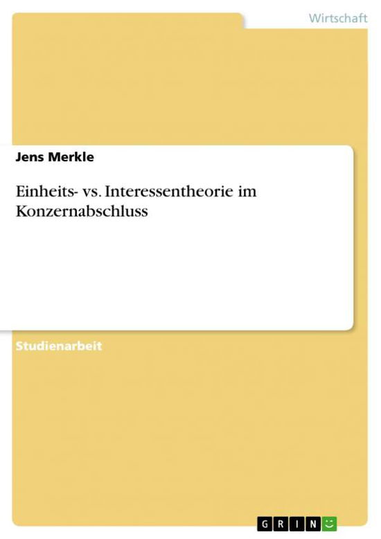 Cover for Merkle · Einheits- vs. Interessentheorie (Book) (2010)