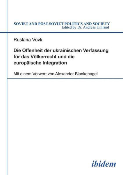 Cover for Vovk · Die Offenheit der ukrainischen Ver (Book) (2013)