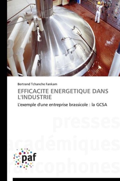 Efficacité Energétique Dans L'industrie: L'exemple D'une Entreprise Brassicole : La Gcsa - Bertrand Tchanche Fankam - Kirjat - Presses Académiques Francophones - 9783841624819 - keskiviikko 28. helmikuuta 2018