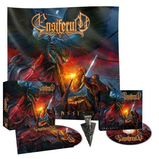 Cover for Ensiferum · Thalassic (Box Set - Digipak CD + Bonus CD + Flag + Pendent) (CD) [Deluxe edition] [Digipak] (2020)