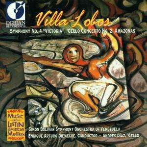 Symphony 4 / Cello Concerto 2 - Villa-lobos / Diaz - Musiikki - Sono Luminus - 0053479022820 - tiistai 20. helmikuuta 1996