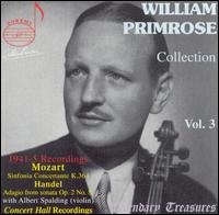 Cover for Primrose,william / Spalding / Benoist / Stiedry · Collection 3 (CD) (2001)