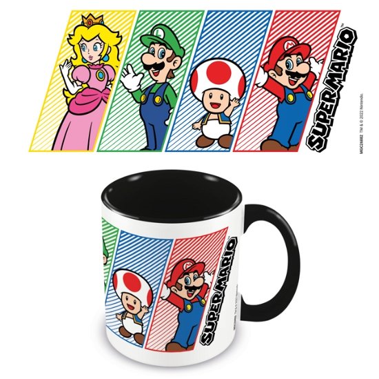 Super Mario (4 Colour) Black 11oz/315ml Coloured Inner Mug - Pyramid - Bøker - PYRAMID INTERNATIONAL - 5050574268820 - 26. oktober 2023