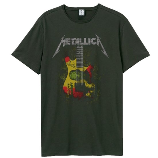Cover for Metallica · Metallica - Frankenstein Guitar Amplified Vintage Charcoal Medium T Shirt (T-shirt) (2023)