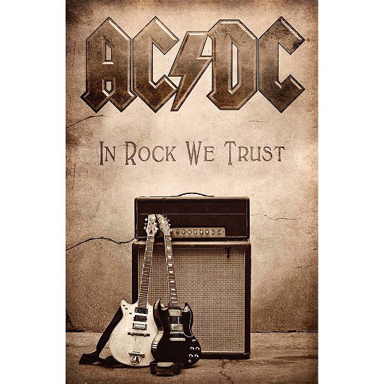 Cover for AC/DC · AC/DC Textile Poster: In Rock We Trust (Plakat)
