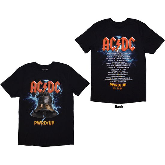 AC/DC · AC/DC Unisex T-Shirt: PWRD-UP In Rock We Trust (Back Print & Ex-Tour) (T-shirt) [size M] (2024)