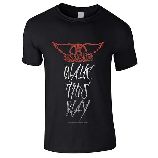 Cover for Aerosmith · Walk This Way (T-shirt) [size S] [Black edition] (2018)