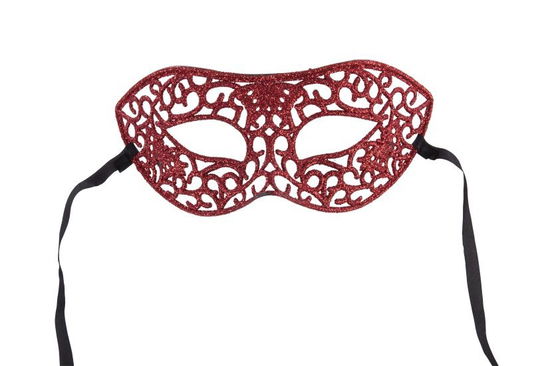 Cover for Carnival Toys 1382 · Maschera In Plastica Intagliata Con Glitter Rossi (MERCH)