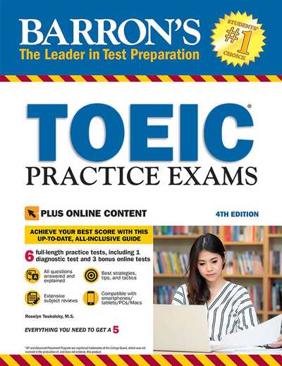 Cover for Lin Lougheed · TOEIC Practice Exams: With Downloadable Audio - Barron's Test Prep (Pocketbok) [Fourth edition] (2018)