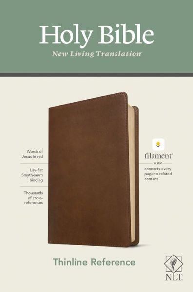 Cover for Tyndale · NLT Thinline Reference Bible, Filament Enabled Edition (Red Letter, LeatherLike, Rustic Brown) (Bog) (2020)