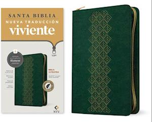 Tyndale · Biblia Ultrafina NTV de Zíper, con Filament (SentiPiel, Verde Esmeralda, Índice, Letra Roja) (Book) (2024)