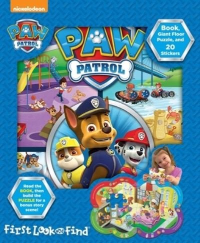 Cover for PI Kids · Nickelodeon PAW Patrol: First Look and Find Book, Giant Floor Puzzle and 20 Stickers (Book) (2022)