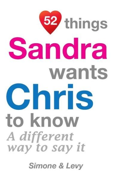 52 Things Sandra Wants Chris To Know - Simone - Kirjat - Createspace Independent Publishing Platf - 9781511932820 - perjantai 31. lokakuuta 2014