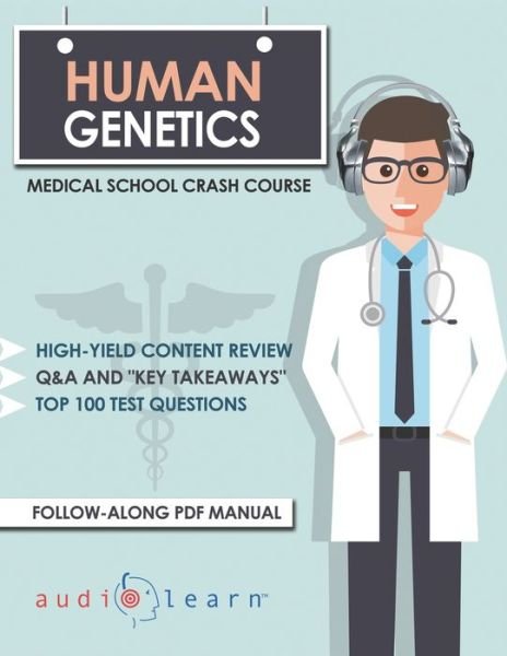 Cover for Audiolearn Medical Content Team · Human Genetics - Medical School Crash Course (Paperback Book) (2019)