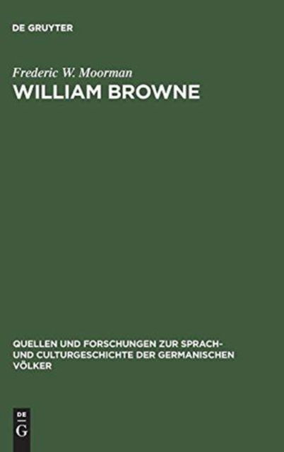 Cover for Frederic W. Moorman · William Browne (Book) (1901)
