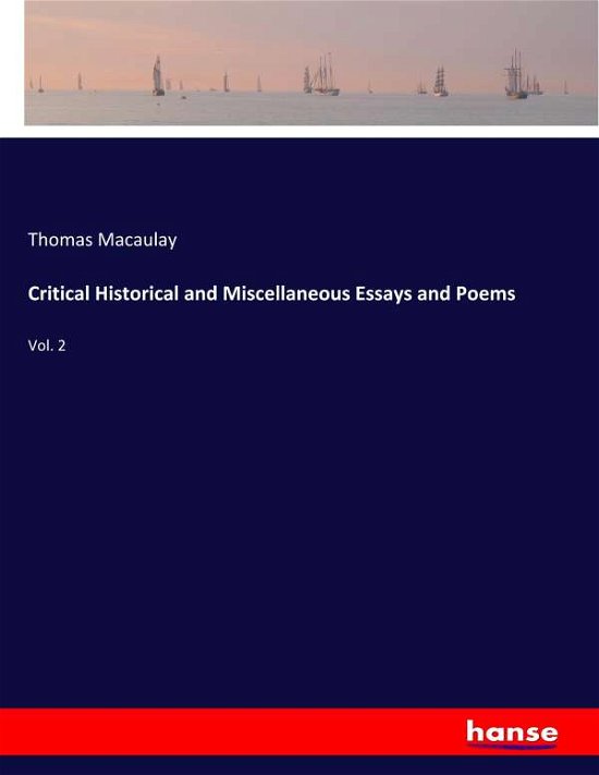 Cover for Macaulay · Critical Historical and Miscel (Book) (2019)