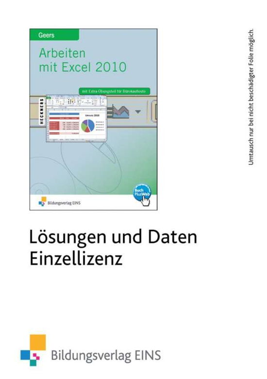 Cover for Geers · Arbeiten mit Excel 2010,CD-ROM (Book)