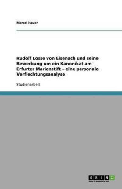Cover for Hauer · Rudolf Losse von Eisenach und sei (Book) (2011)