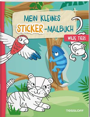 Cover for Alberta Kiel · Mein kleines Sticker-Malbuch. Wilde Tiere (Book) (2024)