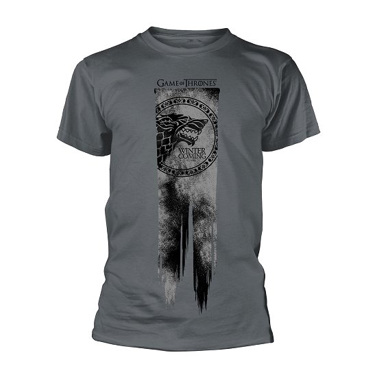 Cover for Game of Thrones · Stark Flag - Winter is Coming (T-shirt) [size S] [Grey edition] (2019)