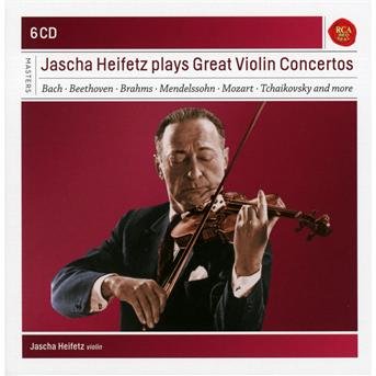 Cover for Jascha Heifetz · Jascha Heifetz Plays Great Violin Concertos (CD) [Box set] (2014)