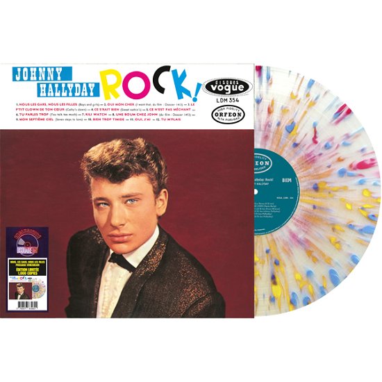 Cover for Johnny Hallyday · Nous Les Gars, Nous Les Filles (Venézuéla) - Rock! (Yellow / Pink / Blue / Orange Splatter Vnyl) (RSD 2022) (LP) [Reissue edition] (2022)