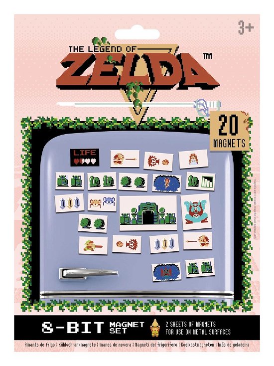 Cover for Nintendo · Zelda (Retro) Magnet Set Of 20 (Legetøj) (2019)
