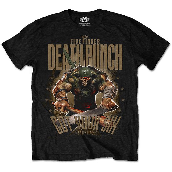 Five Finger Death Punch Unisex T-Shirt: Sgt Major - Five Finger Death Punch - Merchandise - Unlicensed - 5055979911821 - 