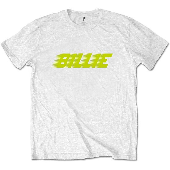 Cover for Billie Eilish · Billie Eilish Unisex T-Shirt: Racer Logo (T-shirt) [size S] [White - Unisex edition]