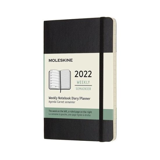 Cover for Moleskine 2022 12-Month Weekly Pocket Softcover Notebook: Black (Paperback Book) (2021)