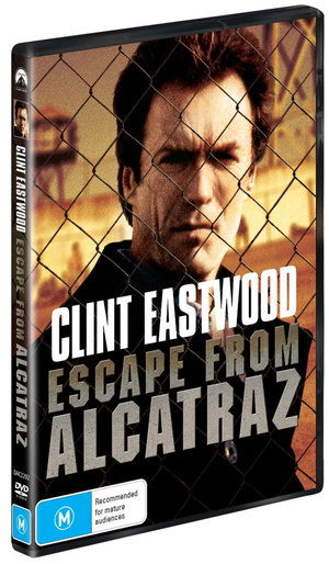 Cover for Eastwood, Clint, Mcgoohan, Patrick, Blossom, Roberts, Thibeau, Jack, Ward, Fred, Benjamin, Paul, Hankin, Larry, Fischer, Bruce M., Ronzio, Frank, Stuthman, Fred, Cryer, David, Arnold, Madison, Burrows, Blair, Balhatchet, Bob, Locricchio, Matthew, Siegel, · Escape from Alcatraz (DVD) (2019)