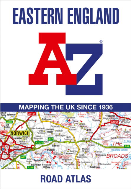 Eastern England A-Z Road Atlas - A-Z Maps - Książki - HarperCollins Publishers - 9780008652821 - 4 lipca 2024