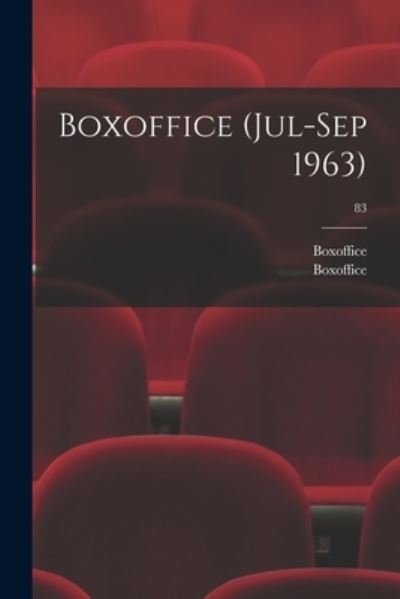 Cover for Boxoffice · Boxoffice (Jul-Sep 1963); 83 (Paperback Book) (2021)