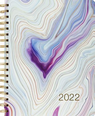 2022 Blue Agate Desk Calendar (16-Month) - Peter Pauper Press Inc - Gadżety - Peter Pauper Press Inc,US - 9781441335821 - 18 listopada 2020