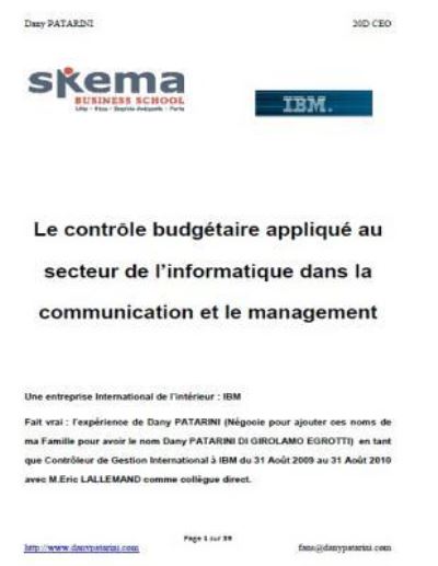 Cover for Dany Patarini · Le controle budgetaire applique au secteur de l'informatique dans la communication et le management (Paperback Book) (2015)