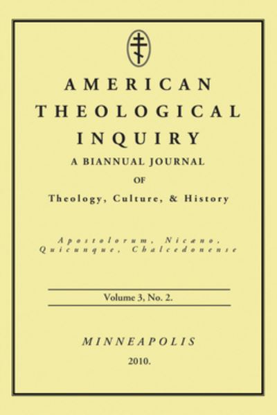 Cover for Gannon Murphy · American Theological Inquiry (Book) (2010)