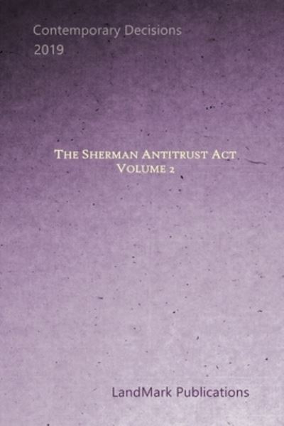 Cover for Landmark Publications · The Sherman Antitrust Act (Paperback Book) (2019)