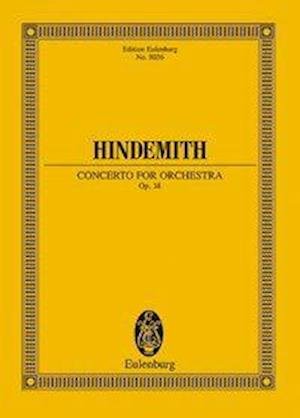 Cover for Paul Hindemith · Concerto for Orchestra Op 38 (Taschenbuch) (1995)