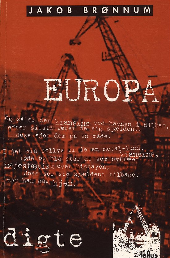 Cover for Jakob Brønnum · Europadigte (Sewn Spine Book) [2e édition] (1996)