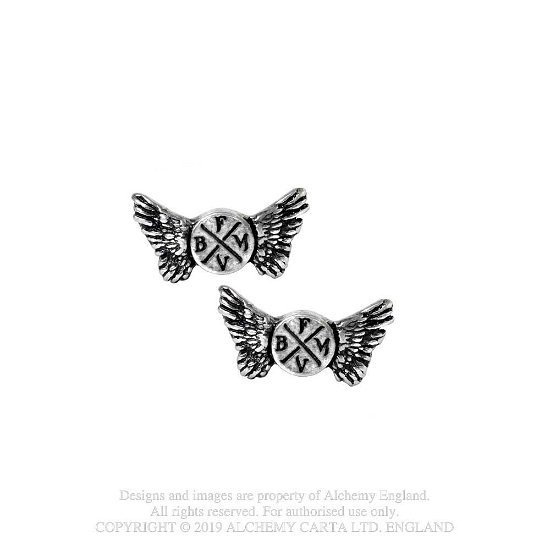 Bullet For My Valentine Wings Logo Stud Earrings - Bullet for My Valentine - Produtos - BULLET FOR MY VALENTINE - 0664427049822 - 7 de outubro de 2019