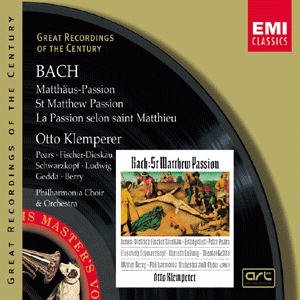 Cover for Otto Klemperer · Bach St Matthew Passion (CD) (2001)