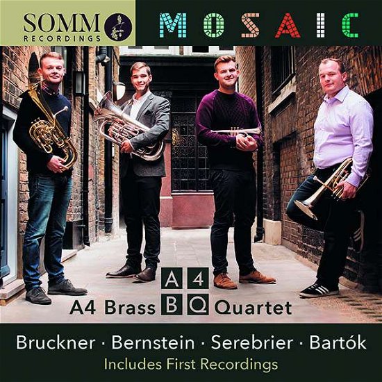 Cover for A4 Brass Quartet · Jose Serebrier / Leonard Bernstein / Jonathan Bates / Bela Bartok / Joseph Kosma / Christian Overhead / Percy Grainger Daniel Hall... (CD) (2021)