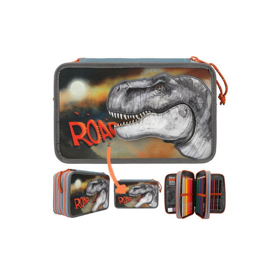 Cover for Dino World · Triple Pencil Case Roar ( 0411756 ) (Leksaker)