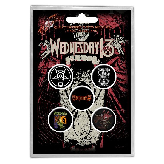 Cover for Wednesday 13 · Wednesday 13 Button Badge Pack: Condolences (MERCH) (2019)