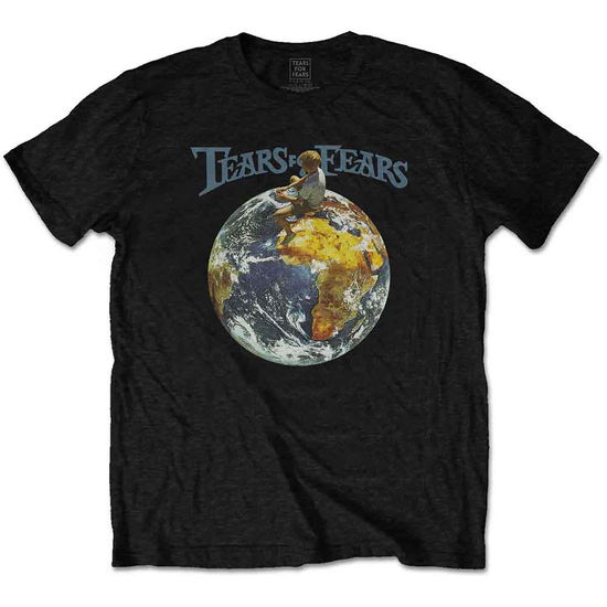 Cover for Tears For Fears · Tears For Fears Unisex T-Shirt: World (Black) (T-shirt) [size S] [Black - Unisex edition] (2021)