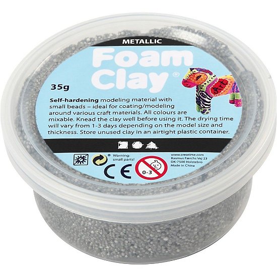 Cover for Foam Clay · Foam Clay - Metallic Zilver 35gr. (Toys)