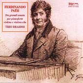 Cover for Paer / Trio Brahms · Tre Grandi Sonate (CD) (1995)