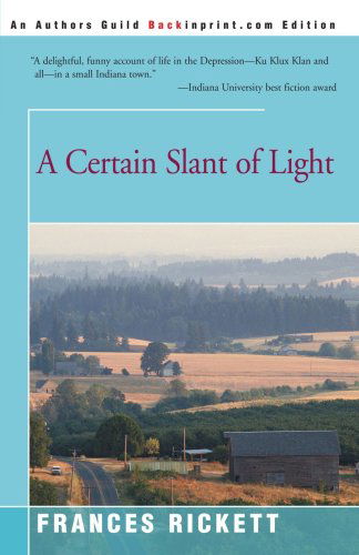 Cover for Frances Rickett · A Certain Slant of Light (Paperback Book) (2000)